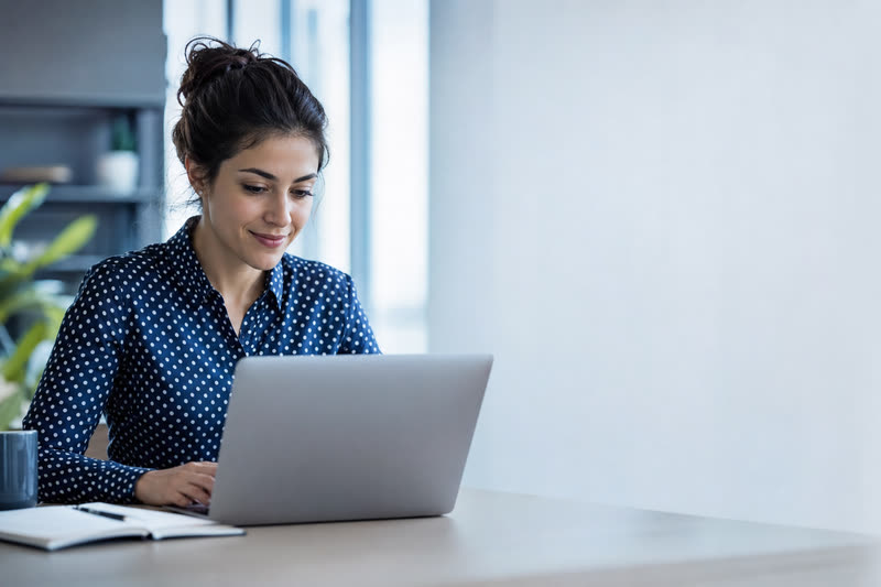 UK adult learner studying online with learndirect